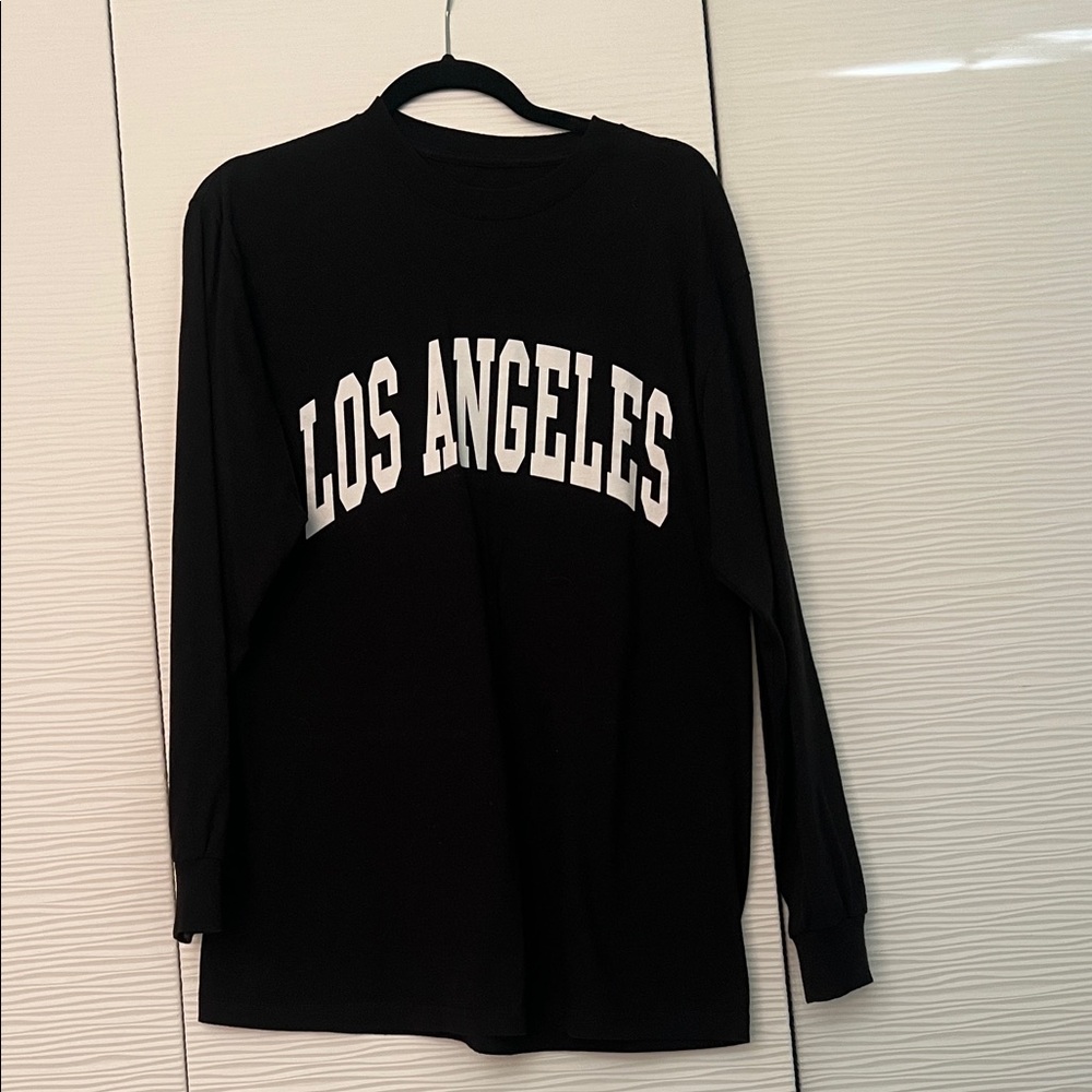 BRANDY MELVILLE Black Los Angeles Long Sleeve Shirt